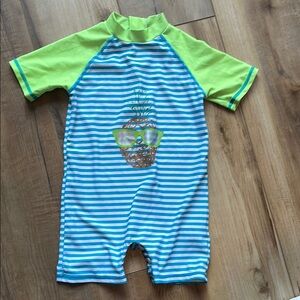 Andy & Evan Kids Swimwear with Pineapple Design - Blue and Green Size 18-24M